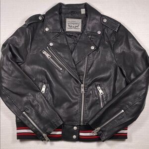 Levi's Black Vegan Leather Moto Jacket